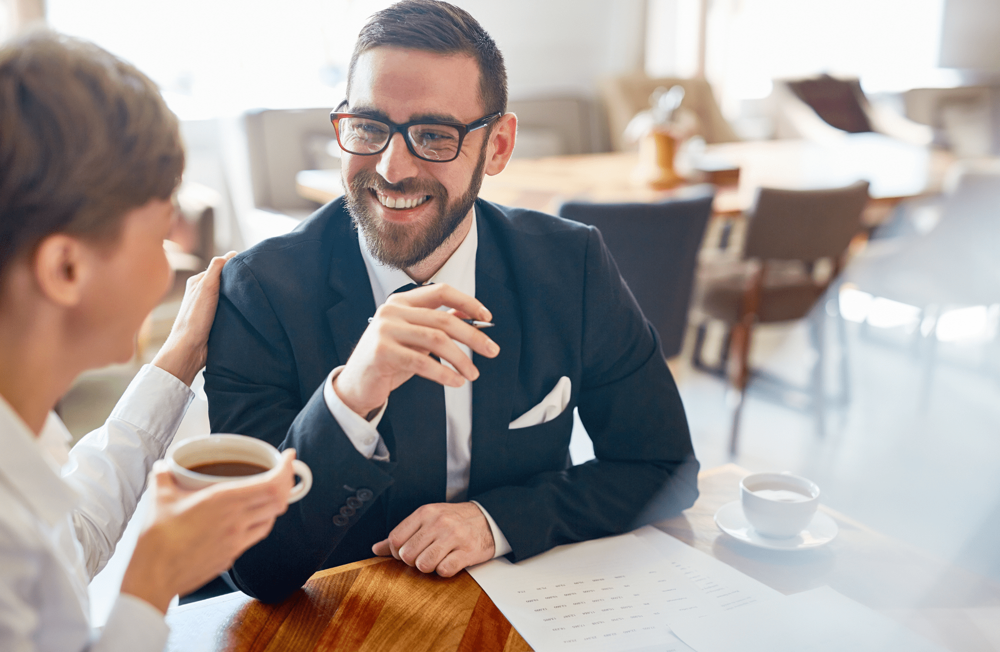 Circle Support Professional Smiling and Engaging in Discussion